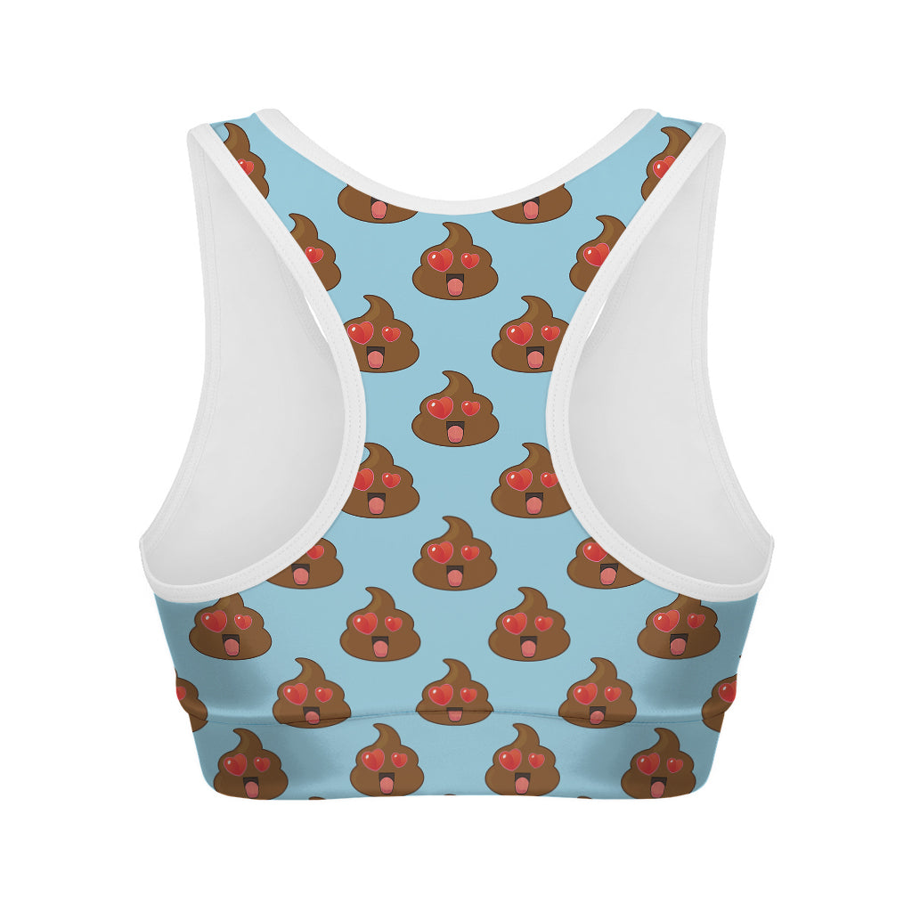 Lovely Poop Pattern Print Women's Sports Bra
