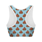 Lovely Poop Pattern Print Women's Sports Bra