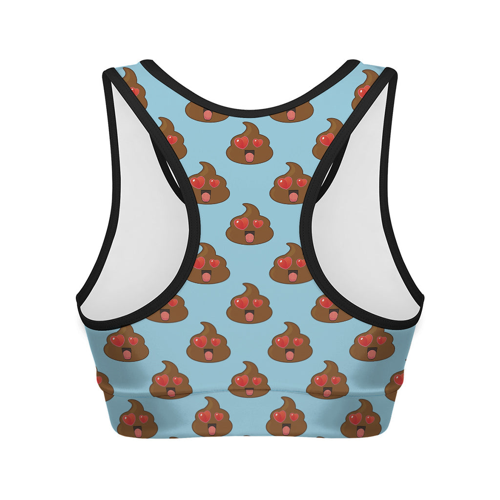 Lovely Poop Pattern Print Women's Sports Bra