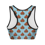 Lovely Poop Pattern Print Women's Sports Bra