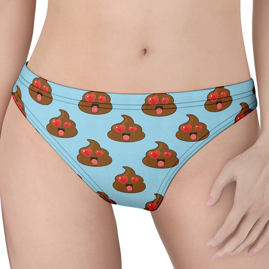 Lovely Poop Pattern Print Women's Thong