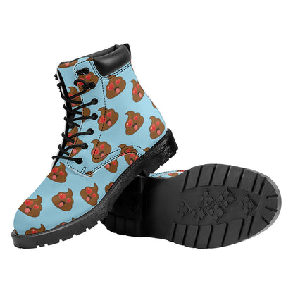 Lovely Poop Pattern Print Work Boots