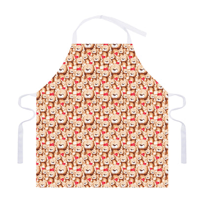Lovely Teddy Bear Pattern Print Adjustable Apron