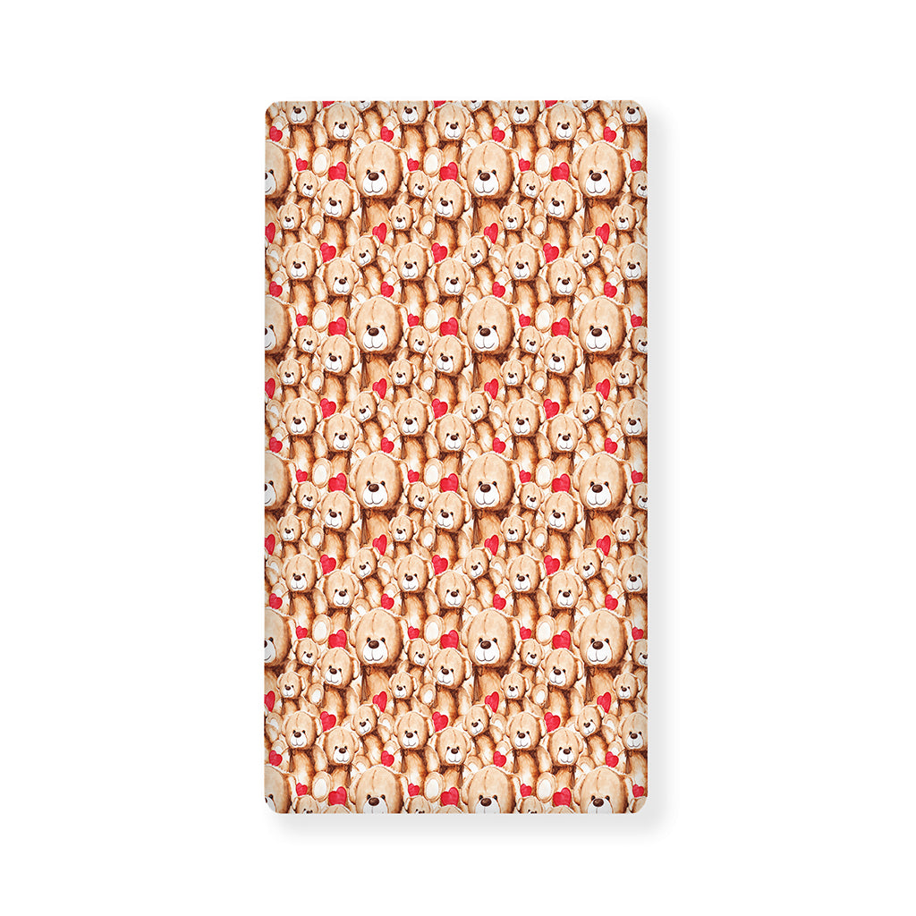Lovely Teddy Bear Pattern Print Baby Crib Sheet
