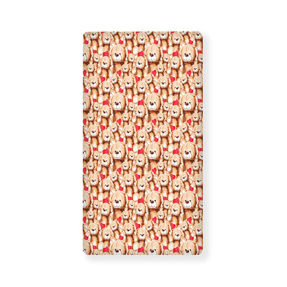 Lovely Teddy Bear Pattern Print Baby Crib Sheet