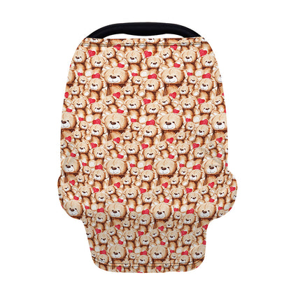 Lovely Teddy Bear Pattern Print Baby Seat Cover