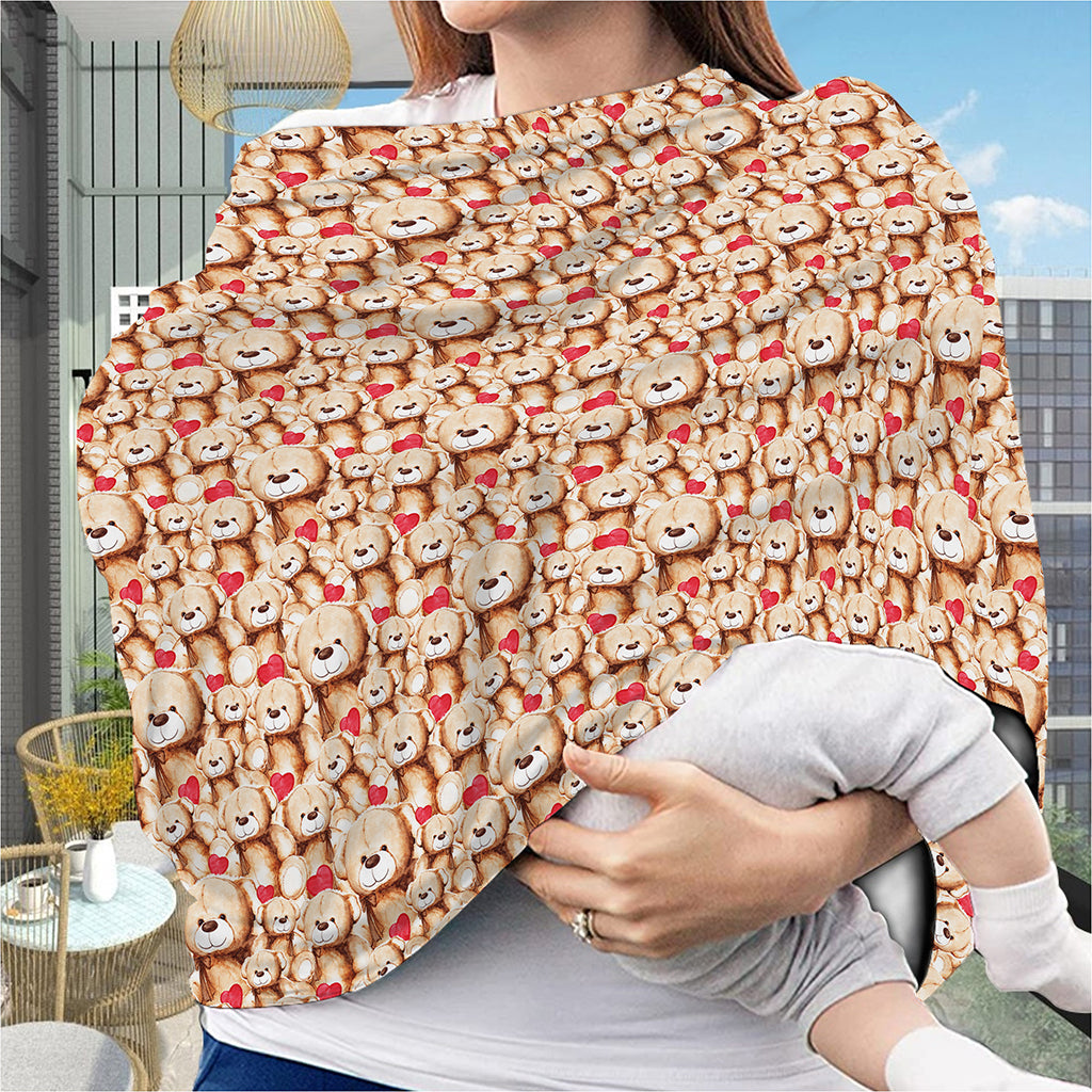 Lovely Teddy Bear Pattern Print Baby Seat Cover