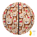 Lovely Teddy Bear Pattern Print Basketball