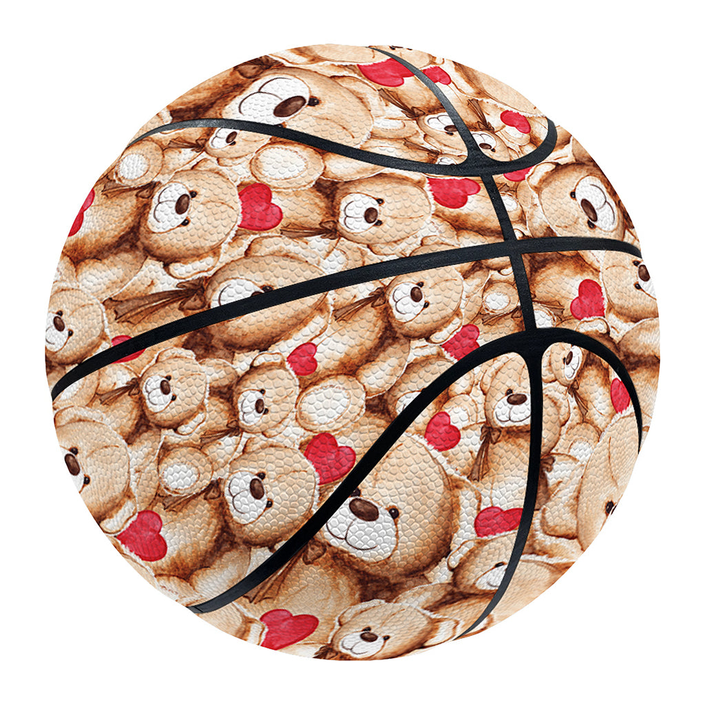 Lovely Teddy Bear Pattern Print Basketball