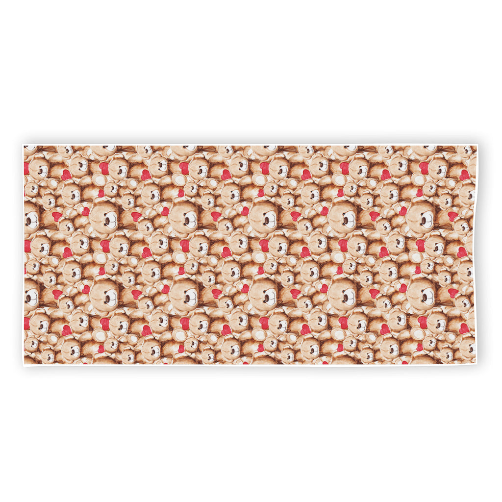 Lovely Teddy Bear Pattern Print Beach Towel