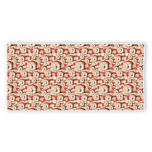 Lovely Teddy Bear Pattern Print Beach Towel