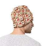 Lovely Teddy Bear Pattern Print Beanie