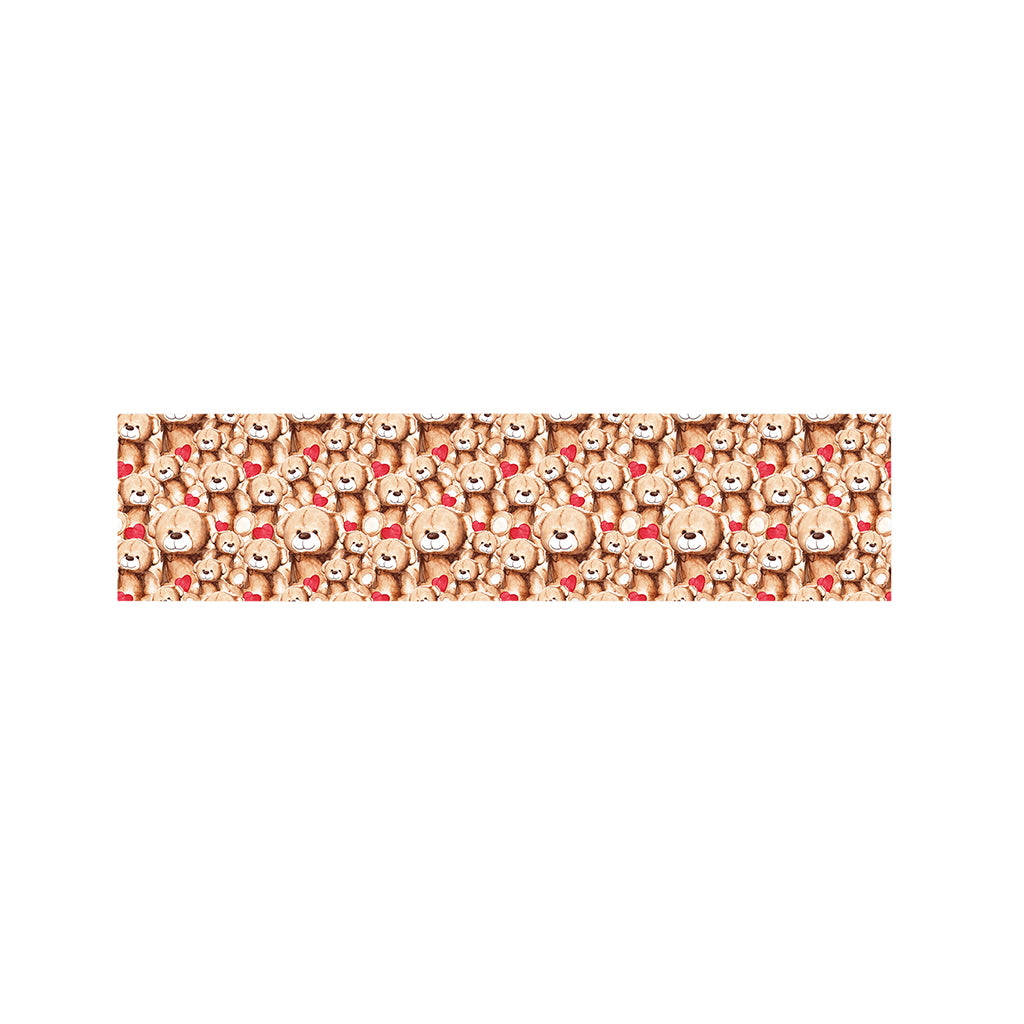 Lovely Teddy Bear Pattern Print Bed Runner