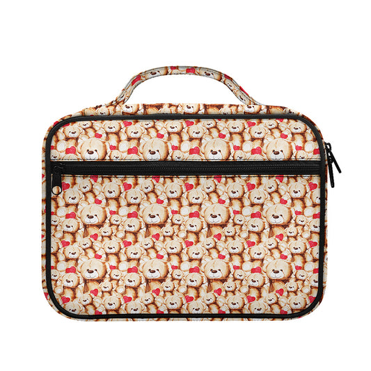 Lovely Teddy Bear Pattern Print Briefcase Bible Bag