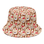 Lovely Teddy Bear Pattern Print Bucket Hat