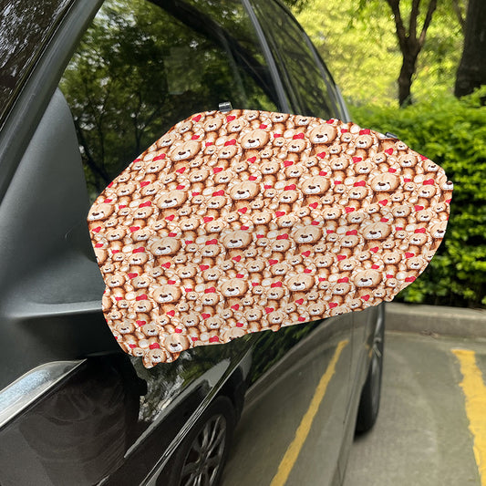 Lovely Teddy Bear Pattern Print Car Side Mirror Covers