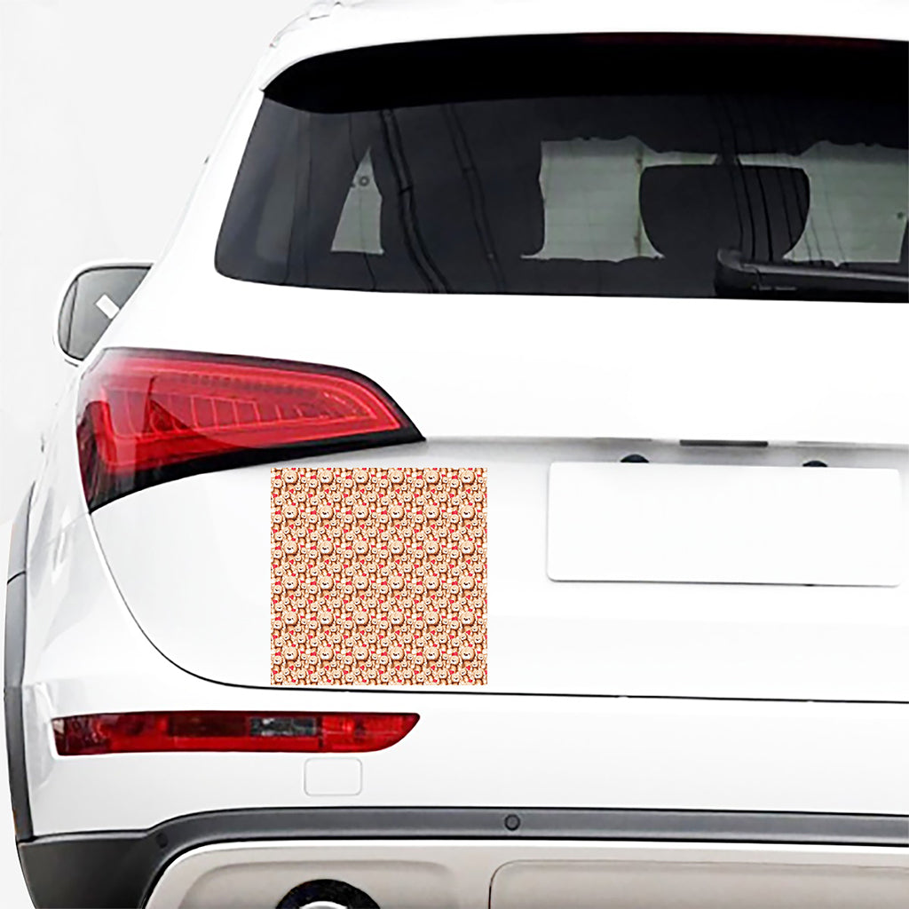 Lovely Teddy Bear Pattern Print Car Sticker