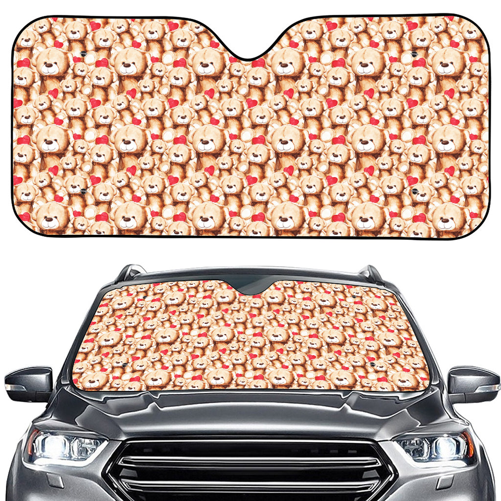 Lovely Teddy Bear Pattern Print Car Windshield Sun Shade