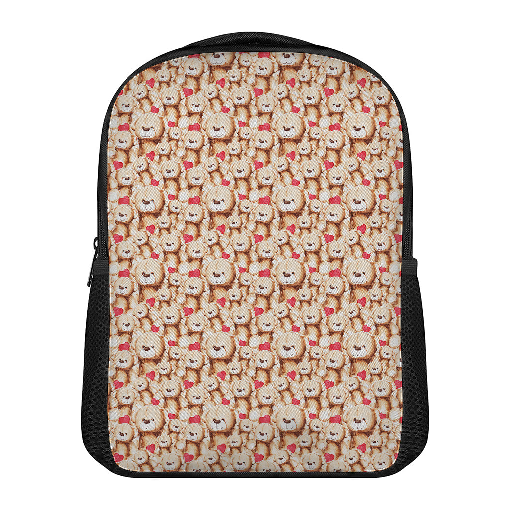 Lovely Teddy Bear Pattern Print Casual Backpack
