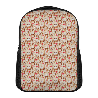 Lovely Teddy Bear Pattern Print Casual Backpack