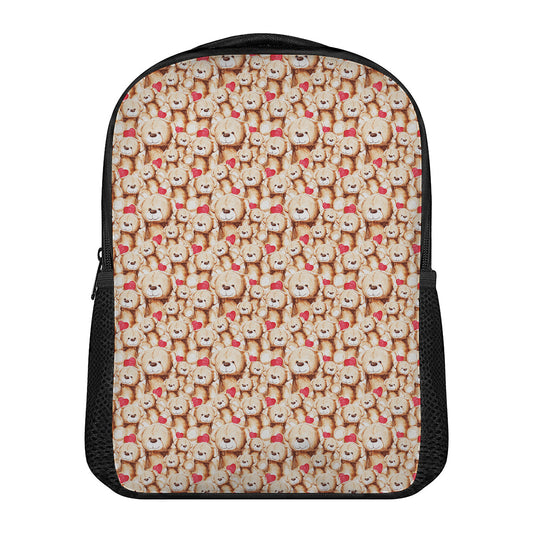 Lovely Teddy Bear Pattern Print Casual Backpack