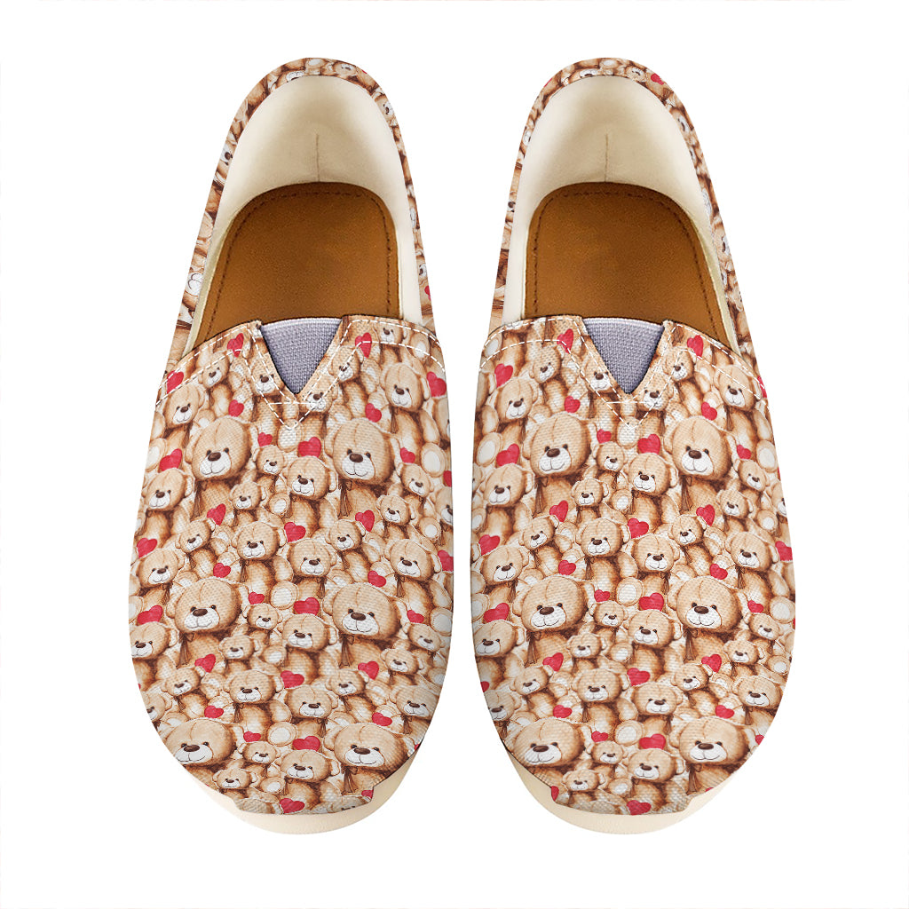 Lovely Teddy Bear Pattern Print Casual Shoes