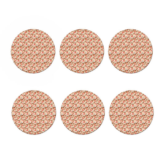 Lovely Teddy Bear Pattern Print Coaster Set