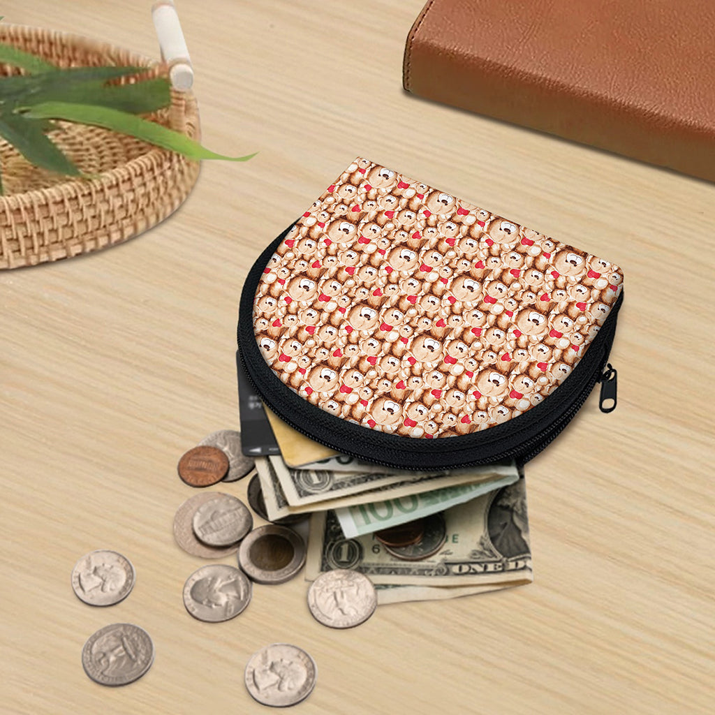 Lovely Teddy Bear Pattern Print Coin Purse