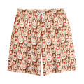 Lovely Teddy Bear Pattern Print Cotton Shorts