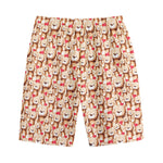 Lovely Teddy Bear Pattern Print Cotton Shorts