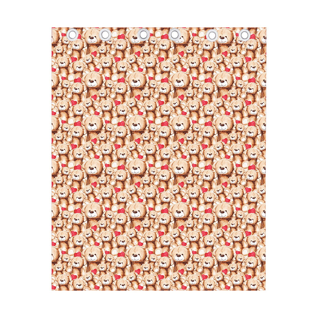 Lovely Teddy Bear Pattern Print Curtain