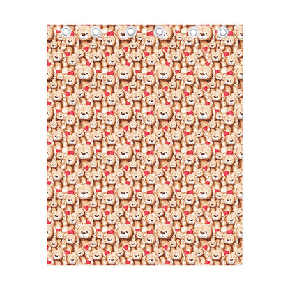 Lovely Teddy Bear Pattern Print Curtain