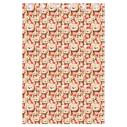 Lovely Teddy Bear Pattern Print Curtain