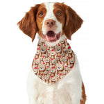 Lovely Teddy Bear Pattern Print Dog Bandana