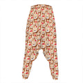 Lovely Teddy Bear Pattern Print Hammer Pants