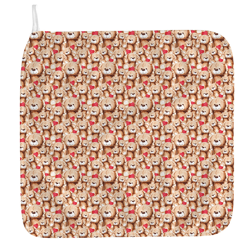 Lovely Teddy Bear Pattern Print Hand Towel