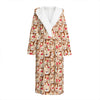 Lovely Teddy Bear Pattern Print Hooded Bathrobe