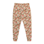 Lovely Teddy Bear Pattern Print Jogger Pants