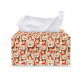 Lovely Teddy Bear Pattern Print Leather Tissue Box Cover