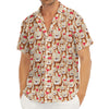 Lovely Teddy Bear Pattern Print Men's Deep V-Neck Shirt