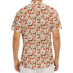 Lovely Teddy Bear Pattern Print Men's Deep V-Neck Shirt