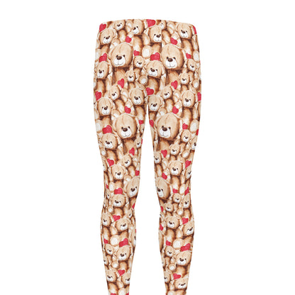 Lovely Teddy Bear Pattern Print Men's leggings