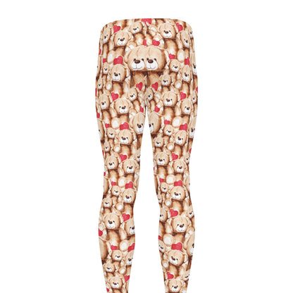 Lovely Teddy Bear Pattern Print Men's leggings