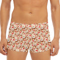 Lovely Teddy Bear Pattern Print Men's Short Boxer Briefs