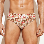 Lovely Teddy Bear Pattern Print Men's Swim Briefs