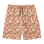 Lovely Teddy Bear Pattern Print Men's Swim Trunks