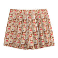 Lovely Teddy Bear Pattern Print Mesh Shorts