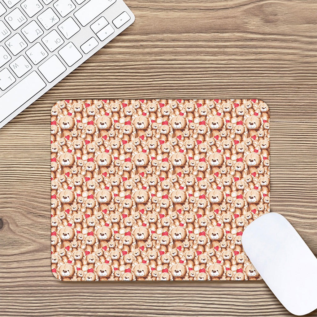 Lovely Teddy Bear Pattern Print Mouse Pad
