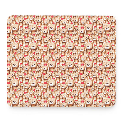 Lovely Teddy Bear Pattern Print Mouse Pad