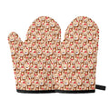 Lovely Teddy Bear Pattern Print Oven Mitts
